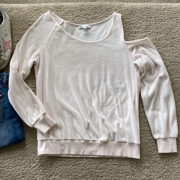 Young Fabulous & Broke Jacee Velour Top in Cream - Picture 2 of 10